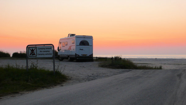 "Parked" not Camped at Uggersby Strand