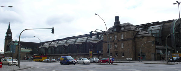 Hamburg's imposing train station
