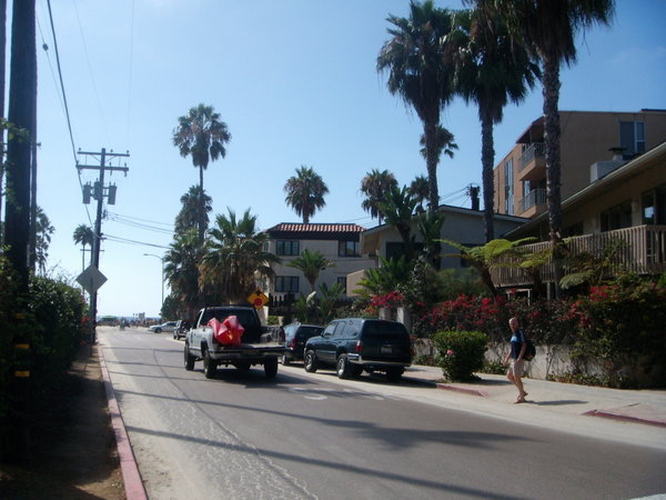 Going to the beach at La Jolla