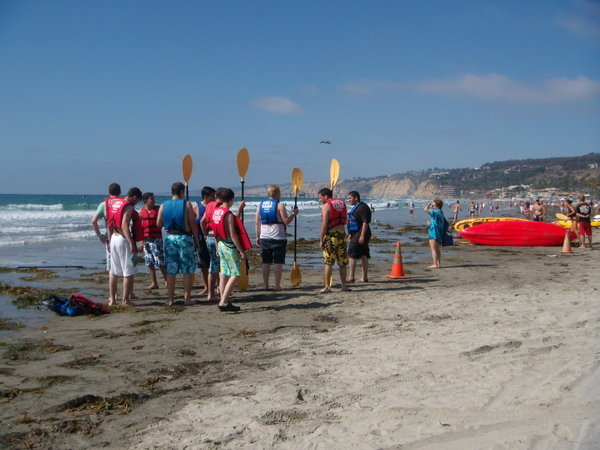 Sea kayaking at La Jolla