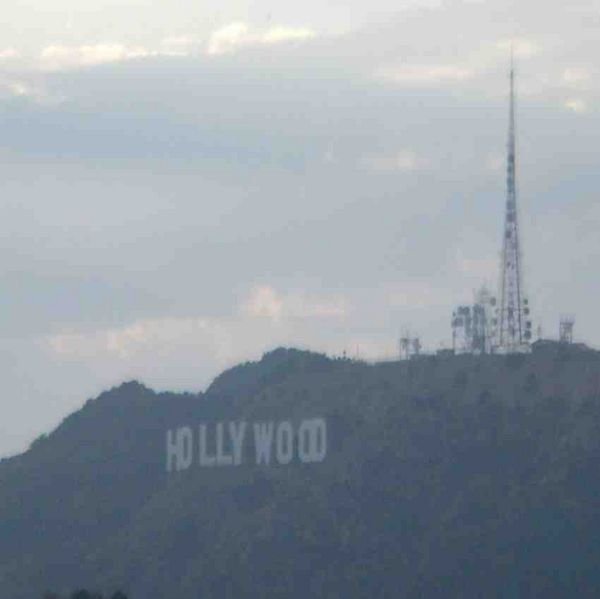 Hollywood sign -from a distance 