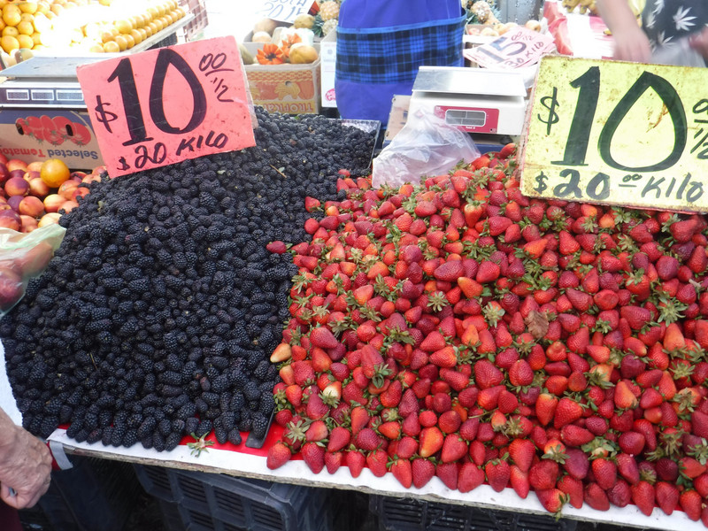 Blackberries and Strawberries.