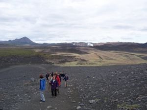 Up to the crater