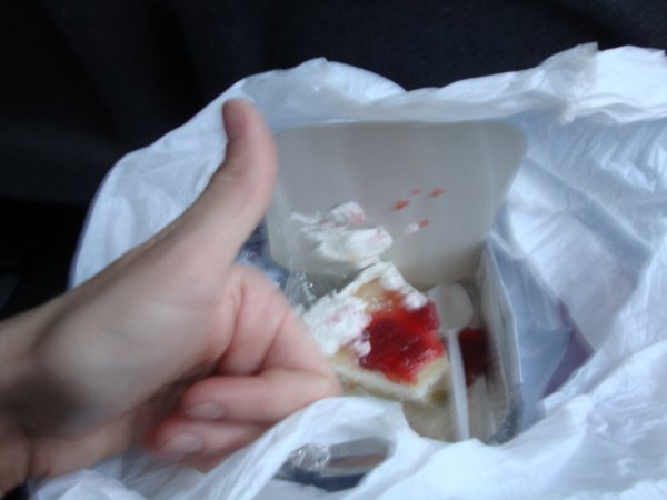 Cake I bought and ate on the bus. Yummm