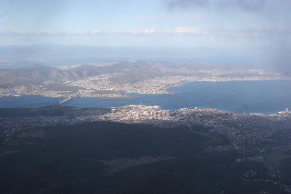Hobart from Mt. Wellington