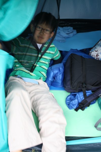 Ki Yeon in his tent
