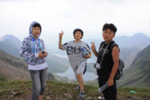 Ji Na, Young Kwon and Ji Hoon near the top