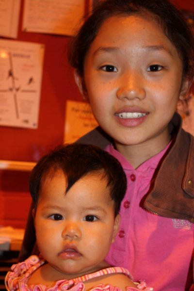 Yeo Myeoung holding baby Kristal, Tiem's cousin