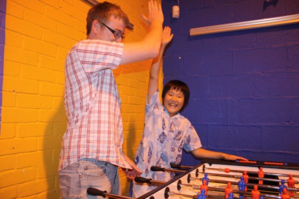 Kevin and Young Kwon 'High Five'