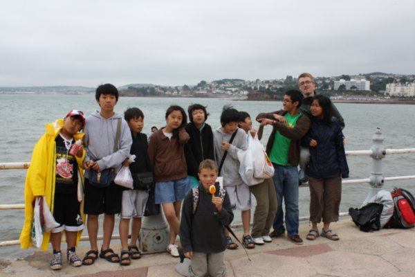 Group photo on Torquay seafront