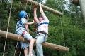 Young Kwon and Kevin climbing 'Jacob's Ladder'