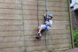Young Kwon abseiling