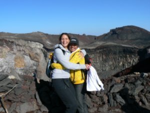 me and stace atop of mount fuji