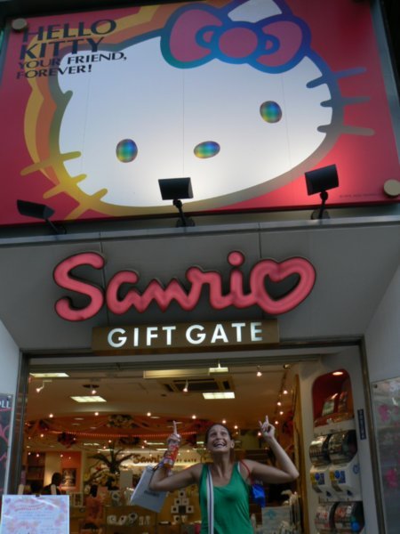 a very big hello kitty store