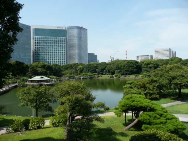 view of the hama-rikyu gardens