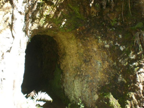An old opening to one of the mine shafts