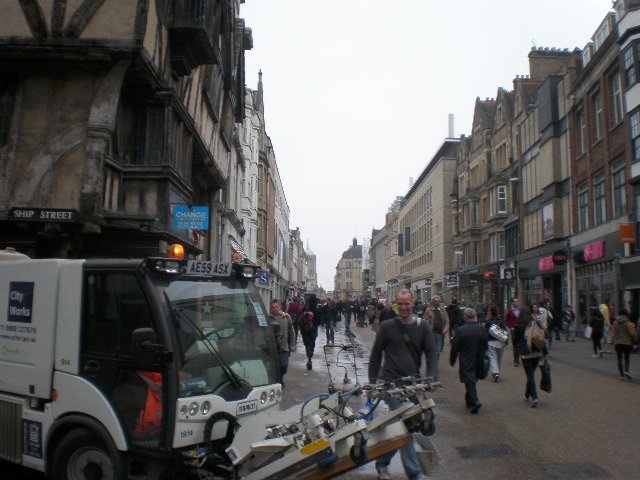 Crowded walking street