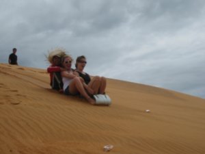 Sand sleding in Mui Ne