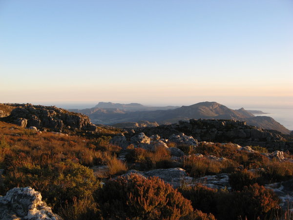 Table Mountain at sunset