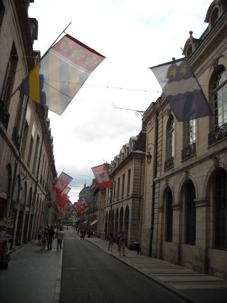A Street with Some Flags
