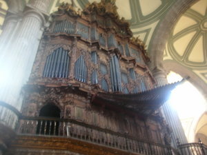 the organ inside the cathedral