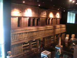 replica of a Mayan building