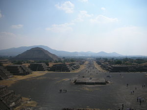 view from the top of the Pyramid of the Moon
