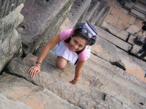 maria climbing "indiana jones" temple