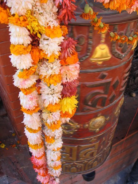 prayer wheel in Bouddhanath