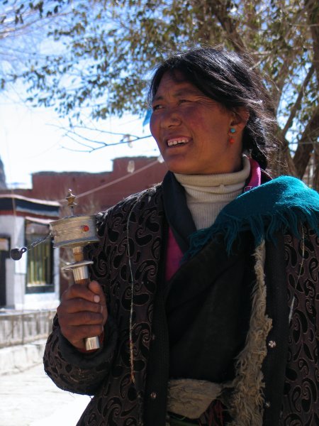 woman at pelkor chode monastary