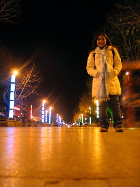 night time around barkhor square