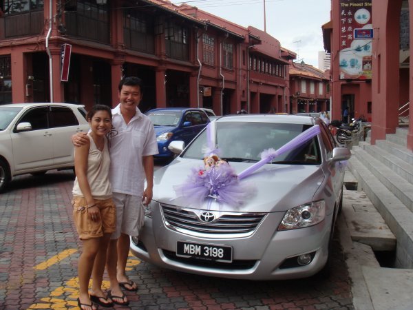 a wedding car in Malacca