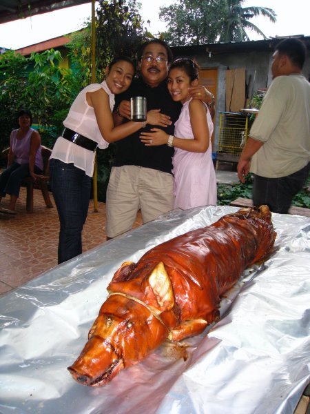 lechon at christmas eve dinner