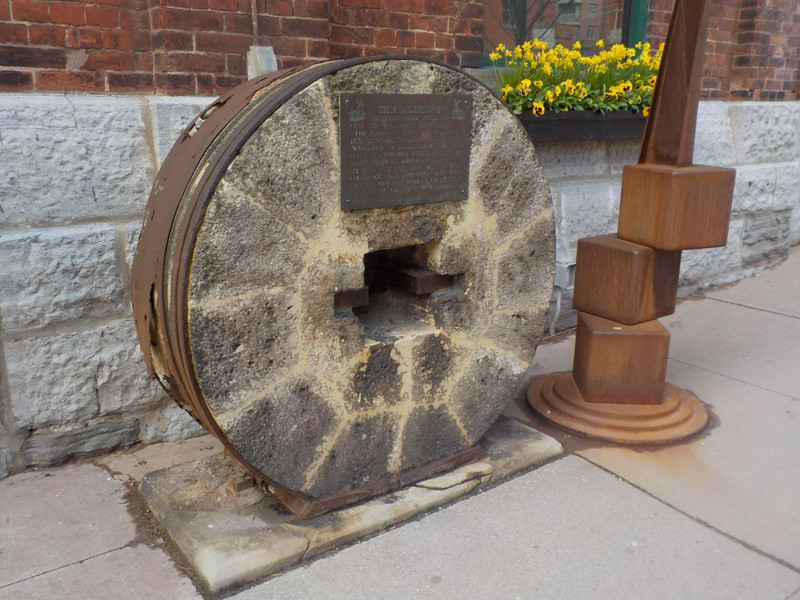 This millstone was brought over from England in 1832 to York