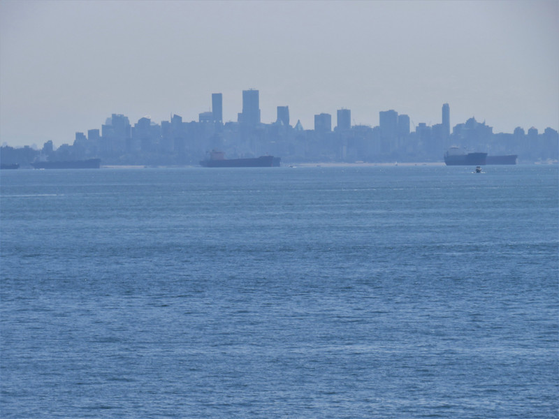 Vancouver in the misty distance