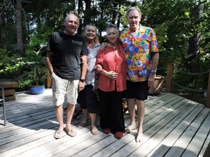 With Kaye and Randy on their back deck