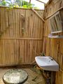 Our bamboo fresh air bathroom!
