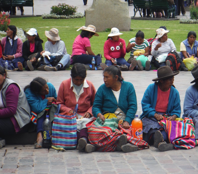 Demonstratos on their sit-in in the plaza