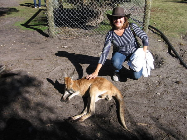 Carla with kangaroo