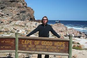 Tourist at Cape of Good Hope