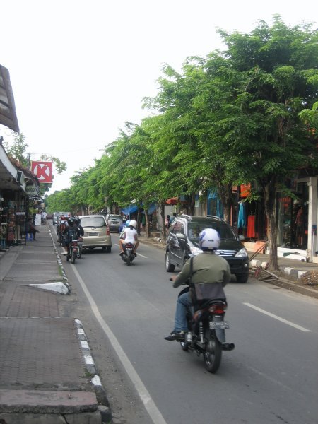 More traffic in Kuta with the vehicle of choice.