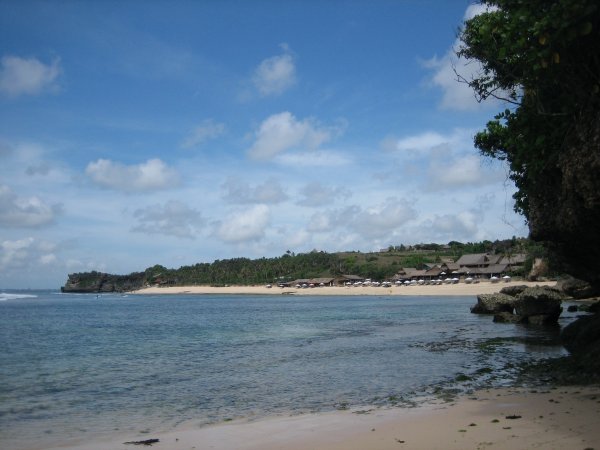Looking back towards the warung on the beach