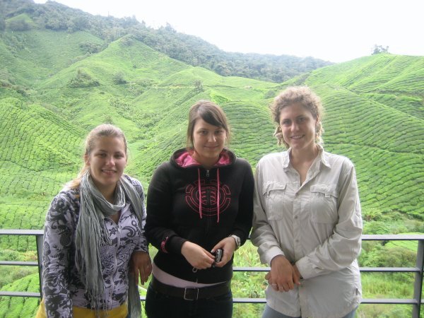 Jaana, Kat, and I after enjoying some tea- this was our view!
