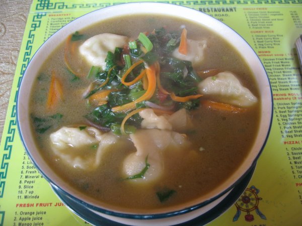 Tibetan dumpling soup...delicious!