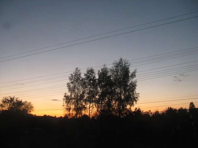 Belarus Sunset from the Train