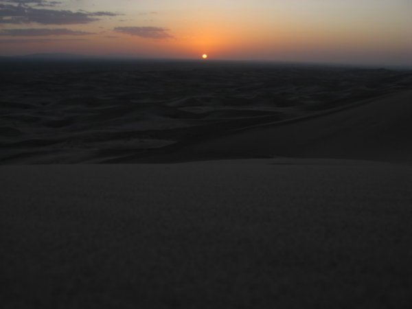 Sunset over the Gobi