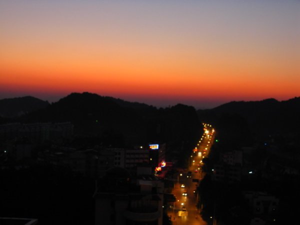 Sunset over Tunxi