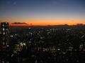 Tokyo dusk with distant Fuji 