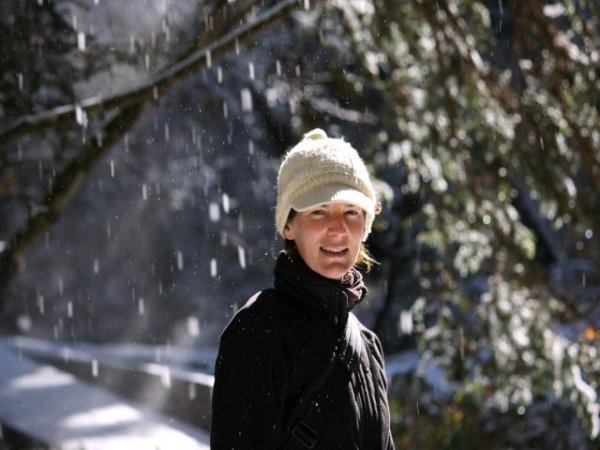 Kirstin in a light dusting