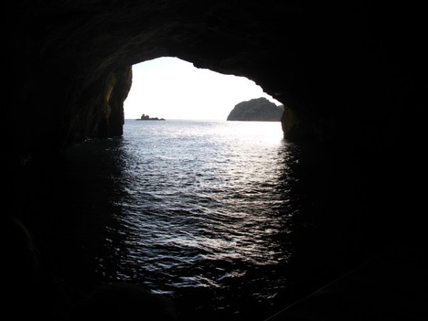 Looking out Rikoriko Cave